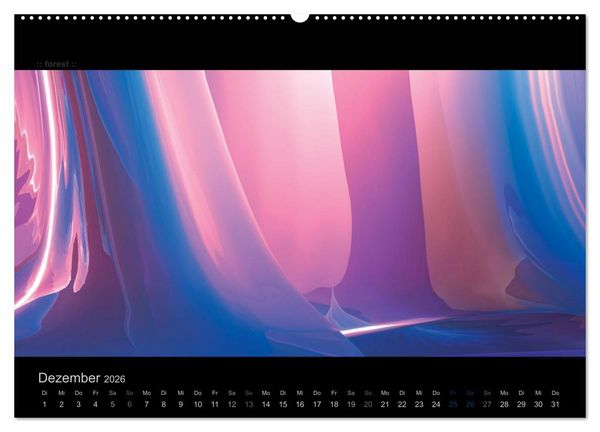 Produktbild: Abstrakte Kunst (hochwertiger Premium Wandkalender 2026 DIN A2 quer), Kunstdruck in Hochglanz
