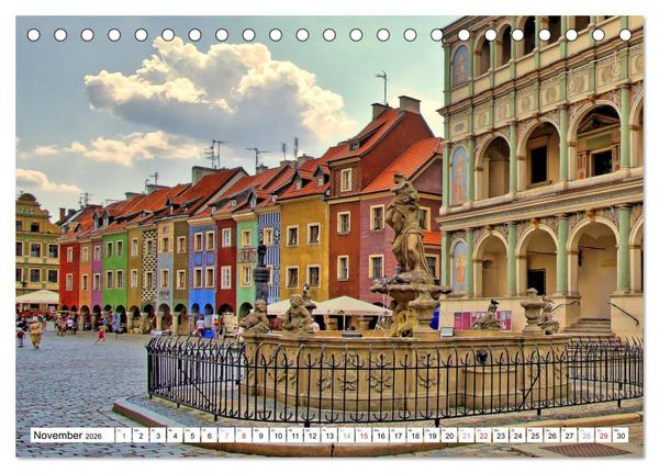 Produktbild: Posen Poznan - Bunte und strahlende Akzente (Tischkalender 2026 DIN A5 quer), CALVENDO Monatskalender