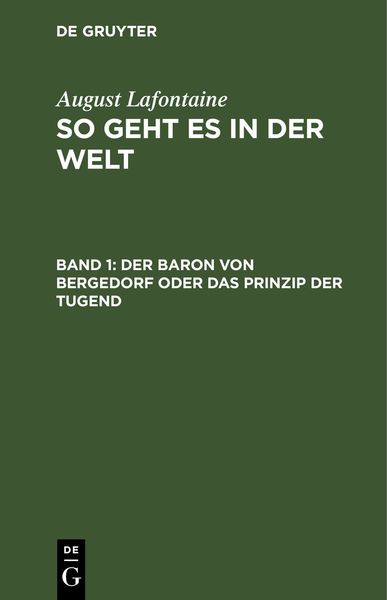 Produktbild: Der Baron von Bergedorf oder das Prinzip der Tugend