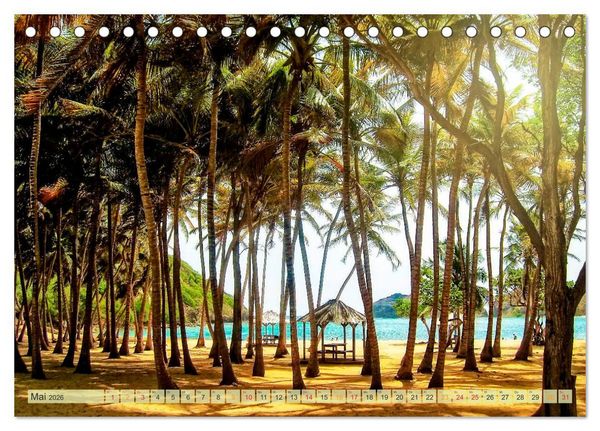 Produktbild: Reise in die Karibik - von den Bahamas bis Aruba (Tischkalender 2026 DIN A5 quer), CALVENDO Monatskalender