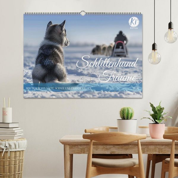 Produktbild: Schlittenhund Tr&auml;ume (Wandkalender 2026 DIN A2 quer), CALVENDO Monatskalender