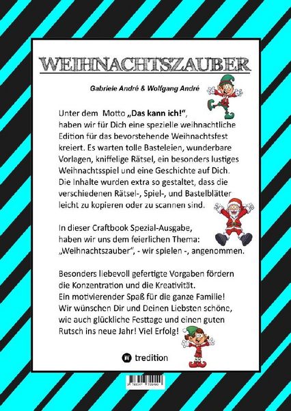 Produktbild: Craftbook - Zauberhafte Weihnachtsgeschichte - Malbuch - Bastelbuch - Spielebuch - Kreatives Zeichnen