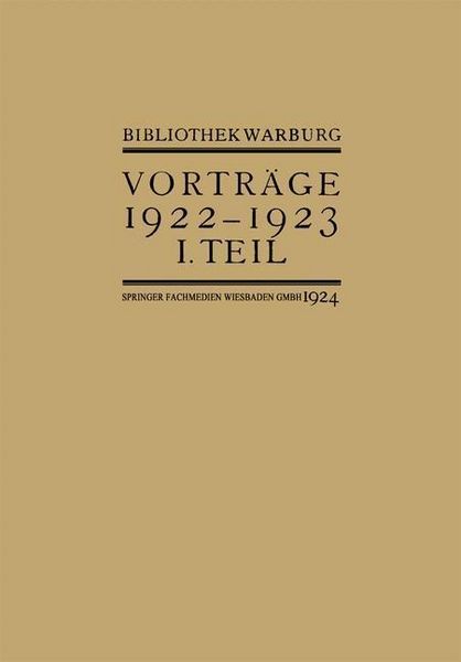 Produktbild: Vortr&auml;ge der Bibliothek Warburg
