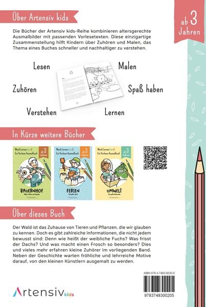 Produktbild: Wald - Ein Vorlese-Malbuch f&uuml;r Kinder ab 3 Jahren