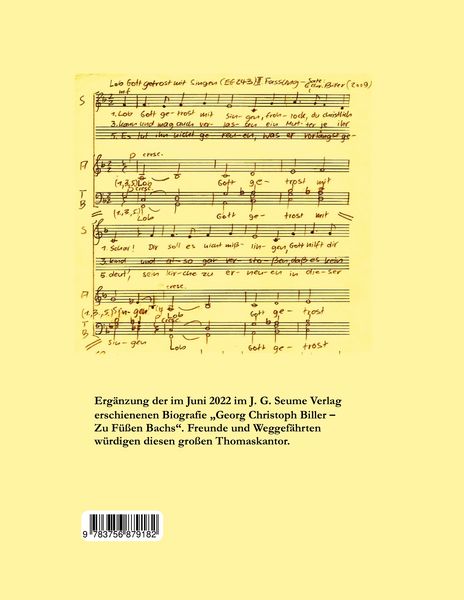 Produktbild: Thomaskantor Georg Christoph Biller