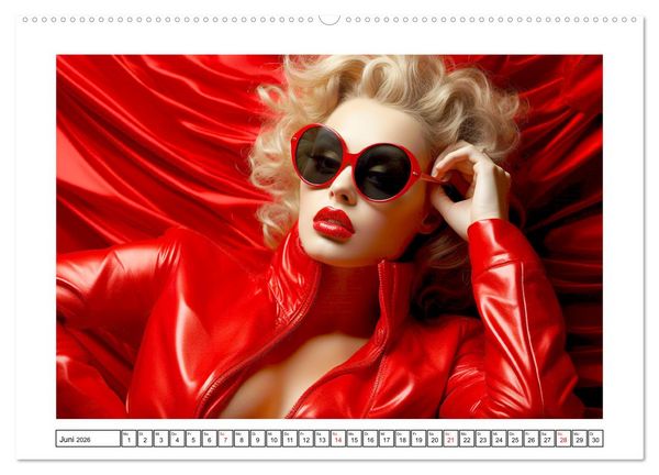 Produktbild: Femme Fatale. Portraits. Starke und sch&ouml;ne Frauen (hochwertiger Premium Wandkalender 2026 DIN A2 quer), Kunstdruck in Hochglanz