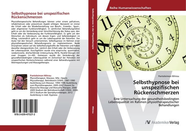 Selbsthypnose bei unspezifischen Rückenschmerzen, Taschenbuch von Panteleimon Mitrou, AV Akademikerverlag, 9783639475272