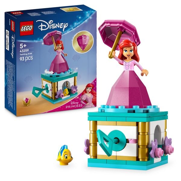 Produktbild: LEGO ǀ Disney 43259 Princess Arielle Spieluhr, Bauset mit Mini Puppe