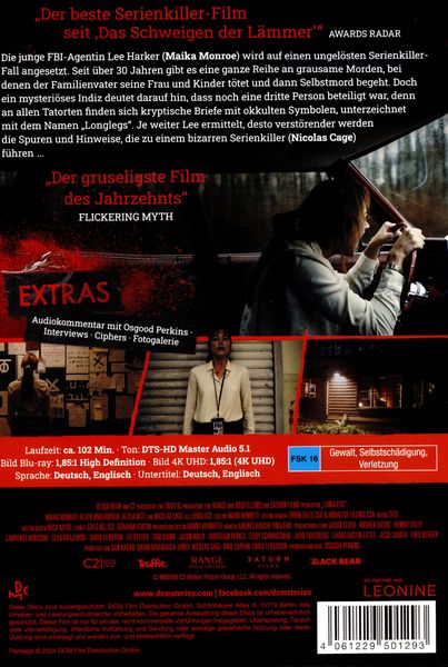 Produktbild: Longlegs - Mediabook (4K Ultra HD + Blu-ray)