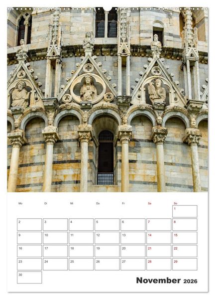 Produktbild: Pisa - Reiseplaner (Wandkalender 2026 DIN A2 hoch), CALVENDO Monatskalender