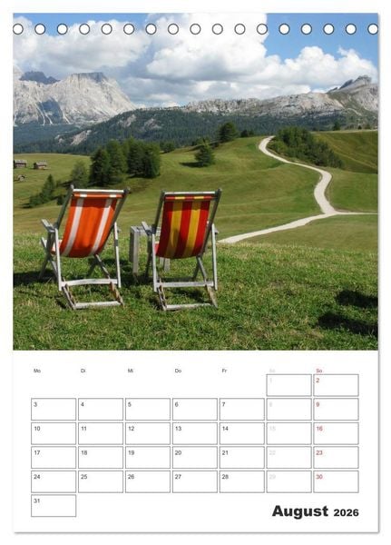 Produktbild: Alta Badia &ndash; Traumlandschaft f&uuml;r Bergsteiger und Wanderer (Tischkalender 2026 DIN A5 hoch), CALVENDO Monatskalender