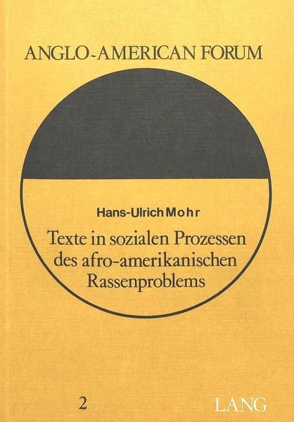 Produktbild: Texte in sozialen Prozessen des afro-amerikanischen Rassenproblems