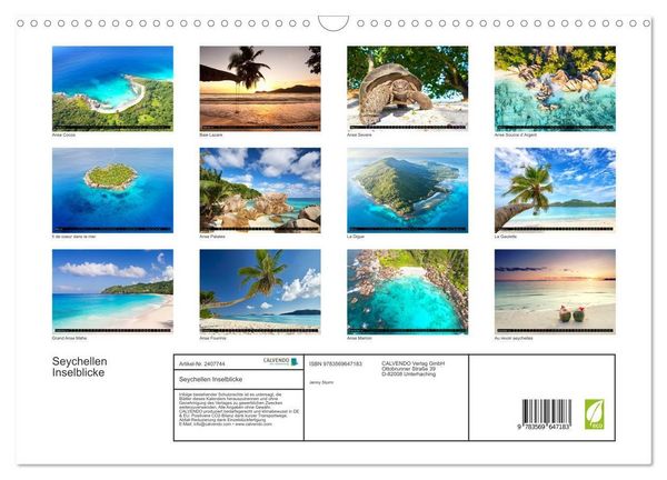 Produktbild: Seychellen Inselblicke (Wandkalender 2027 DIN A3 quer), CALVENDO Monatskalender