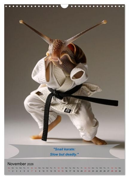 Produktbild: Great fun with animal karate fighters (Wall Calendar 2026 DIN A3 portrait), CALVENDO 12 Month Wall Calendar