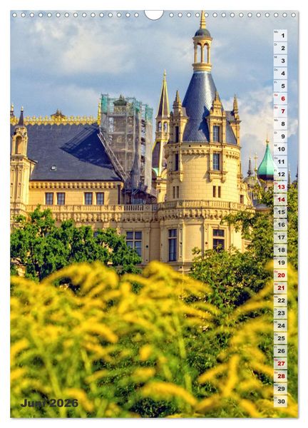 Produktbild: Schweriner Schloss - Impressionen aus Mecklenburg-Vorpommern (Wandkalender 2026 DIN A3 hoch), CALVENDO Monatskalender
