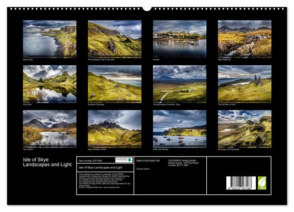 Produktbild: Isle of Skye Landscapes and Light (High Quality Premium Wall Calendar 2026 DIN A2 landscape),CALVENDO 12 Month Wall Calendar