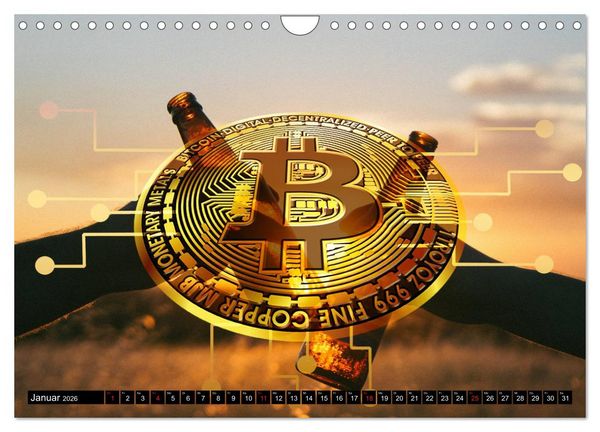 Produktbild: Bitcoins (Wandkalender 2026 DIN A4 quer), CALVENDO Monatskalender