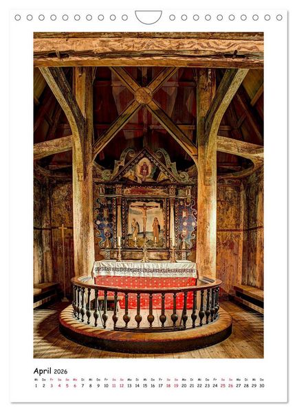 Produktbild: Stabkirchen Norwegens - Meisterwerke mittelalterlicher Holzarchitektur (Wandkalender 2026 DIN A4 hoch), CALVENDO Monatskalender