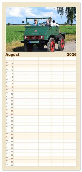 Produktbild: Familienplaner 2026 - LKW - Oldtimer mit 5 Spalten (Wandkalender, 21 x 45 cm) CALVENDO