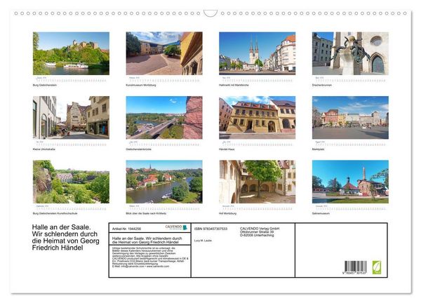Produktbild: Halle an der Saale. Wir schlendern durch die Heimat von Georg Friedrich H&auml;ndel (Wandkalender 2026 DIN A2 quer), CALVENDO Monatskalender