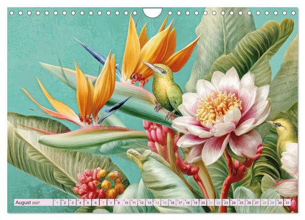 Produktbild: Exotische Pflanzenwelt - Illustrationen (Wandkalender 2027 DIN A4 quer), CALVENDO Monatskalender