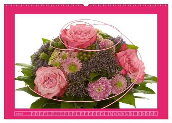 Produktbild: F&uuml;r jeden Monat ein Dankesch&ouml;n an Dich! - 12 Blumenstr&auml;u&szlig;e (hochwertiger Premium Wandkalender 2026 DIN A2 quer), Kunstdruck in Hochglanz