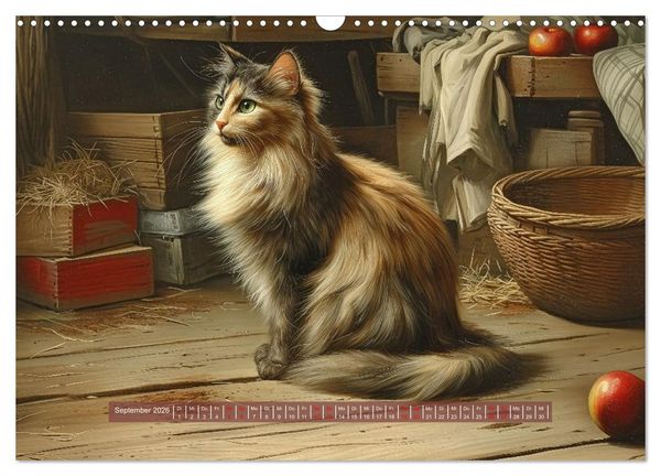 Produktbild: Nostalgische Samtpfoten (Wandkalender 2026 DIN A3 quer), CALVENDO Monatskalender