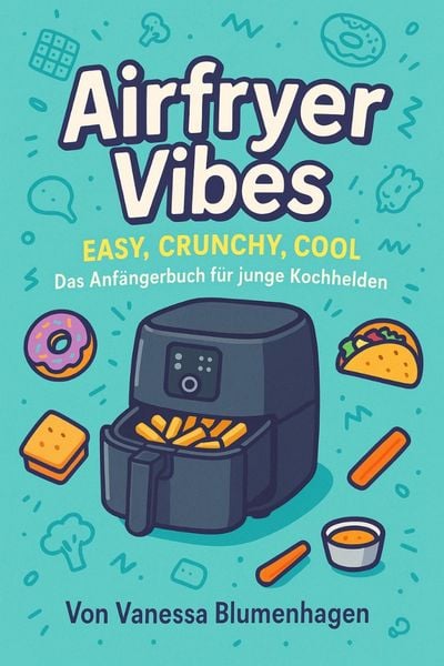 Produktbild: Airfryer Vibes - Easy, Crunchy, Cool: Das Anf&auml;ngerbuch f&uuml;r junge Kochhelden