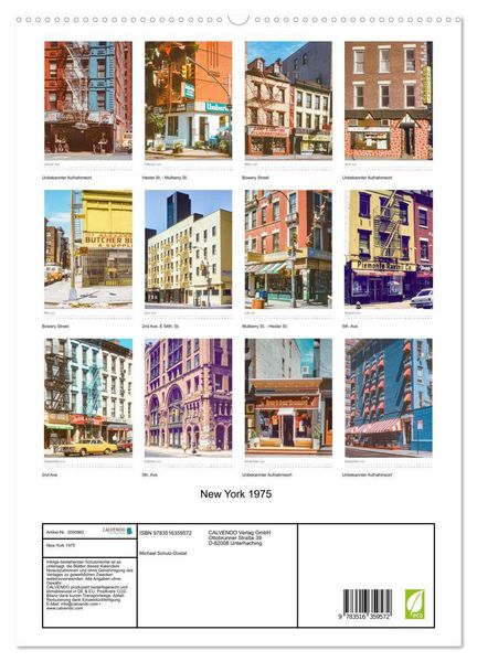 Produktbild: New York 1975 (Wandkalender 2026 DIN A2 hoch), CALVENDO Monatskalender