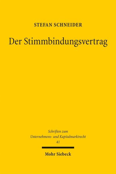 Produktbild: Der Stimmbindungsvertrag