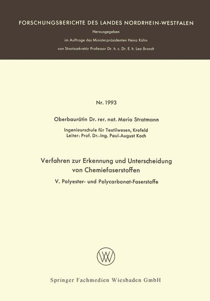 Produktbild: Verfahren zur Erkennung und Unterscheidung von Chemiefaserstoffen
