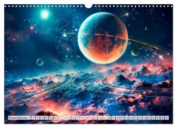 Produktbild: SCIENCE-FICTION Leben auf fernen Planeten (Wandkalender 2026 DIN A3 quer), CALVENDO Monatskalender