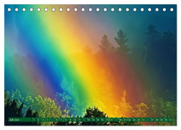 Produktbild: Himmlische Farbspiele - Regenbogen (Tischkalender 2026 DIN A5 quer), CALVENDO Monatskalender