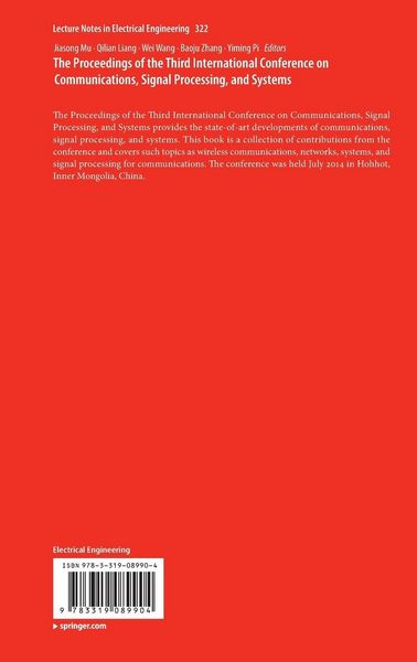 Produktbild: The Proceedings of the Third International Conference on Communications, Signal Processing, and Systems