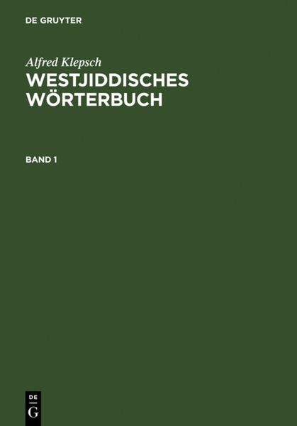 Produktbild: Westjiddisches W&ouml;rterbuch