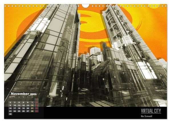 Produktbild: VIRTUAL CITY 2026 CH-Version (Wandkalender 2026 DIN A3 quer), CALVENDO Monatskalender