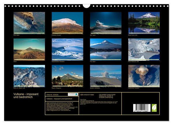 Produktbild: Vulkane - imposant und bedrohlich (Wandkalender 2026 DIN A3 quer), CALVENDO Monatskalender