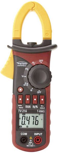 Produktbild: Testboy TV 216N Stromzange, Hand-Multimeter digital CAT III 600 V Anzeige (Counts): 6600