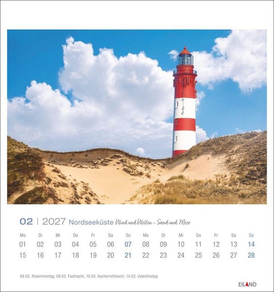 Produktbild: Nordseek&uuml;ste Postkartenkalender 2027 - Wind und Wellen - Sand und Meer