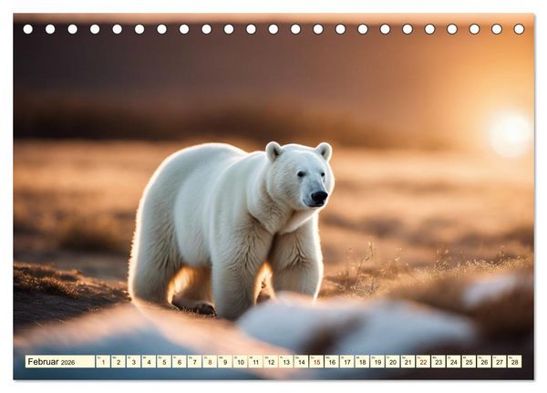 Produktbild: Eisb&auml;ren im Fokus (Tischkalender 2026 DIN A5 quer), CALVENDO Monatskalender