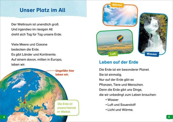 Produktbild: WAS IST WAS Erstes Lesen easy! Band 14. Entdecke unsere Erde