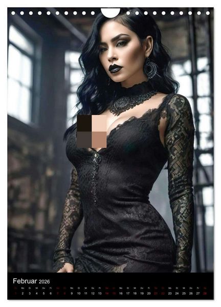 Produktbild: Wundersch&ouml;ne Gothic Divas (Wandkalender 2026 DIN A4 hoch), CALVENDO Monatskalender