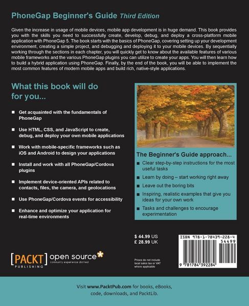 Produktbild: PhoneGap 3 Beginner's Guide - Third Edition