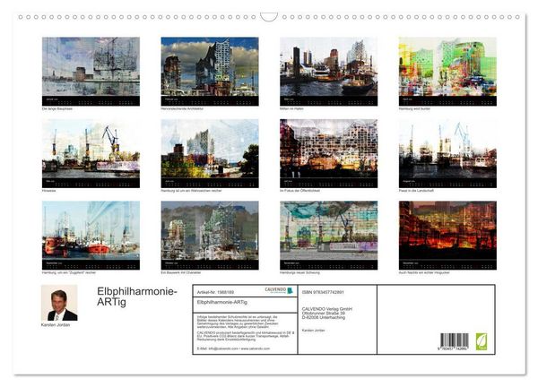 Produktbild: Elbphilharmonie-ARTig (Wandkalender 2026 DIN A2 quer), CALVENDO Monatskalender