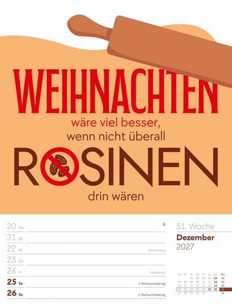 Produktbild: Klartext Spr&uuml;chekalender Wochenplaner 2027