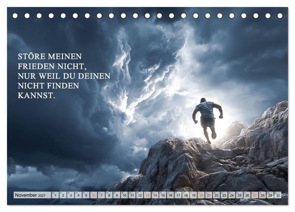 Produktbild: Weisheit und Motivation - Inspiration voller Sinn und St&auml;rke (Tischkalender 2027 DIN A5 quer), CALVENDO Monatskalender