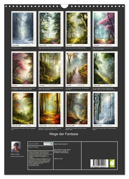Produktbild: Wege der Fantasie (Wandkalender 2026 DIN A3 hoch), CALVENDO Monatskalender