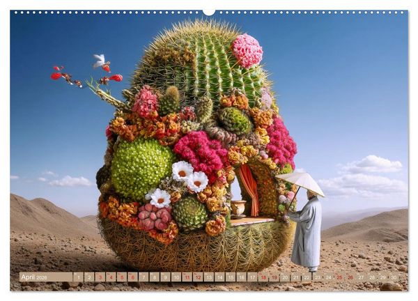 Produktbild: Kaktuswelten. Fantasie in Gr&uuml;n und Dorn (Wandkalender 2026 DIN A2 quer), CALVENDO Monatskalender