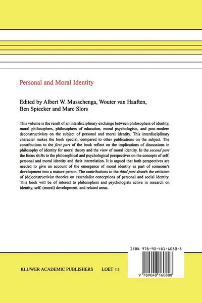 Produktbild: Personal and Moral Identity