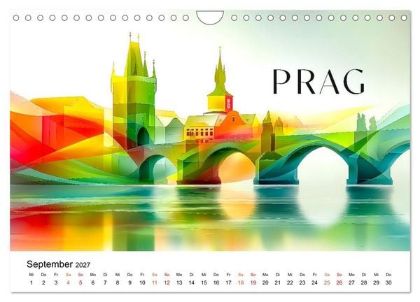 Produktbild: City Colors Europa - Die bunte St&auml;dte Kollektion (Wandkalender 2027 DIN A4 quer), CALVENDO Monatskalender
